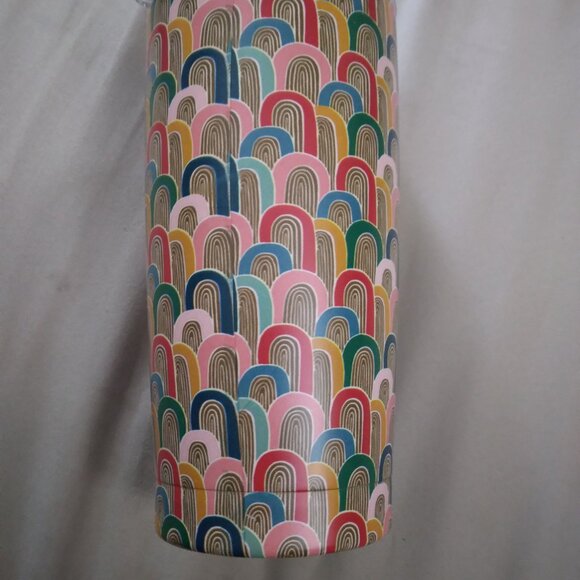 Retro Rainbows designed metal tumbler, 17 Oz - Picture 4 of 5